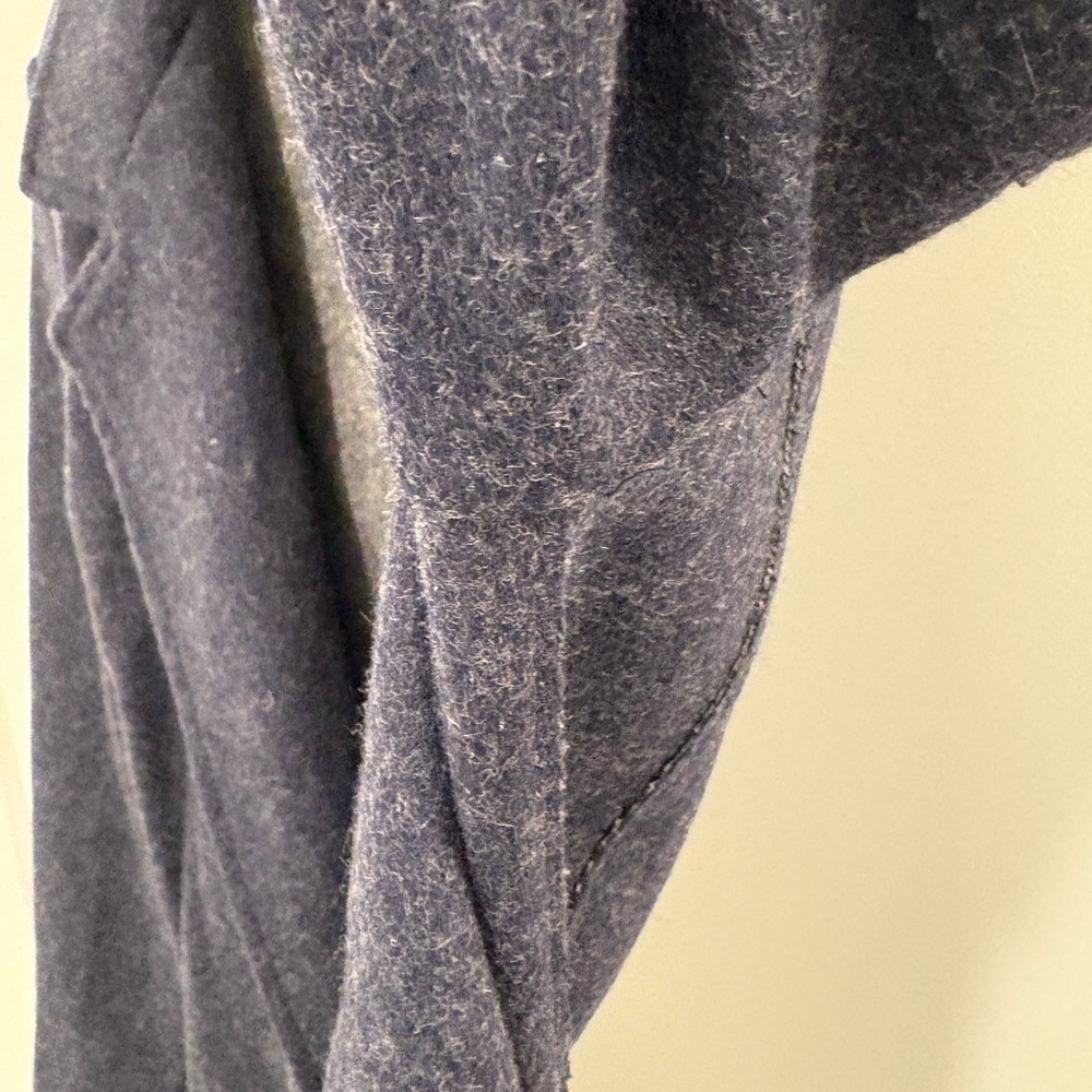 Boden Navy Double Faced Wool Belted Wrap Jacket Size 6 - Picture 14 of 16